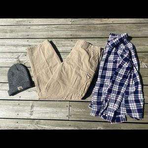 L.L. Bean 100% Cotton cargo pants 40w 32L